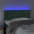 Cabecero con LED de terciopelo verde oscuro 90x5x78/88