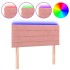 Cabecero con LED de terciopelo rosa 80x5x78/88
