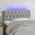 Cabecero con LED de tela gris claro 100x7x78/88