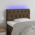 Cabecero con LED de tela marrón oscuro 80x7x78/88