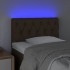 Cabecero con LED de tela marrón oscuro 80x7x78/88