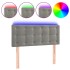 Cabecero con LED de terciopelo gris claro 90x5x78/88
