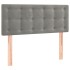Cabecero con LED de terciopelo gris claro 90x5x78/88