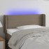 Cabecero con LED de tela gris taupe 103x16x78/88