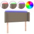 Cabecero con LED de tela gris taupe 103x16x78/88