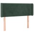 Cabecero con LED de terciopelo verde oscuro 83x16x78/88