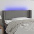 Cabecero con LED de tela gris oscuro 83x16x78/88