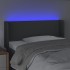 Cabecero con LED de tela gris oscuro 83x16x78/88
