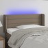 Cabecero con LED de tela gris taupe 83x16x78/88