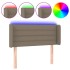 Cabecero con LED de tela gris taupe 83x16x78/88