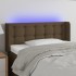 Cabecero con LED de tela marrón oscuro 83x16x78/88