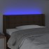 Cabecero con LED de tela marrón oscuro 83x16x78/88
