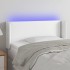 Cabecero con LED cuero sintético blanco 83x16x78/88