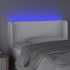 Cabecero con LED cuero sintético blanco 83x16x78/88