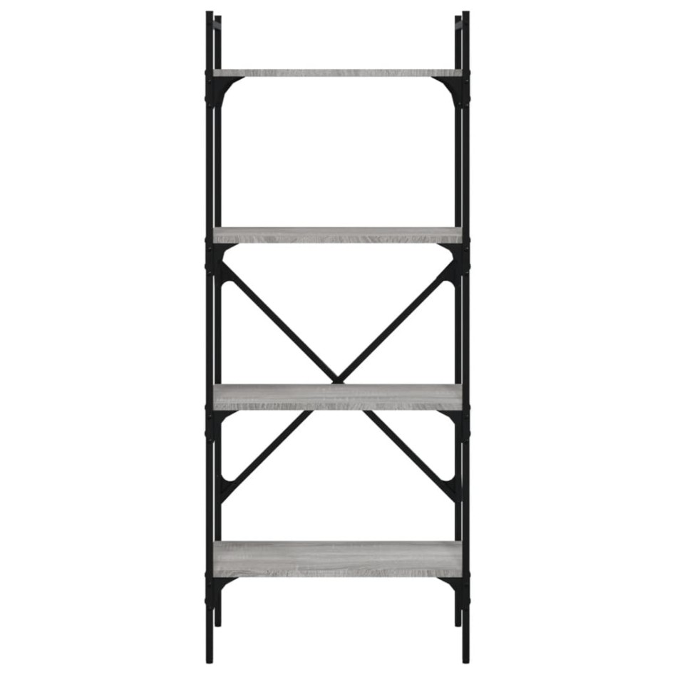 Librería 4 estantes madera gris Sonoma 56x31,5x138,5