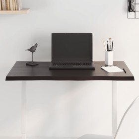 Tablero mesa madera tratada roble borde vivo marrón 80x40x2