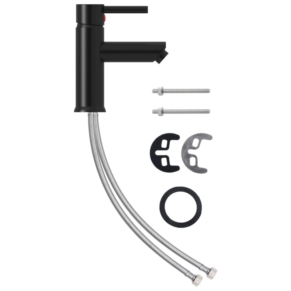 Grifo para lavabo de baño acabado negro 130x176