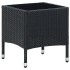 Mesa de jardín ratán sintético negro 40x40x45
