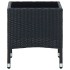 Mesa de jardín ratán sintético negro 40x40x45