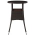 Mesa de jardín vidrio templado ratán sintético marrón Ø60x75