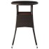 Mesa de jardín vidrio templado ratán sintético marrón Ø60x75