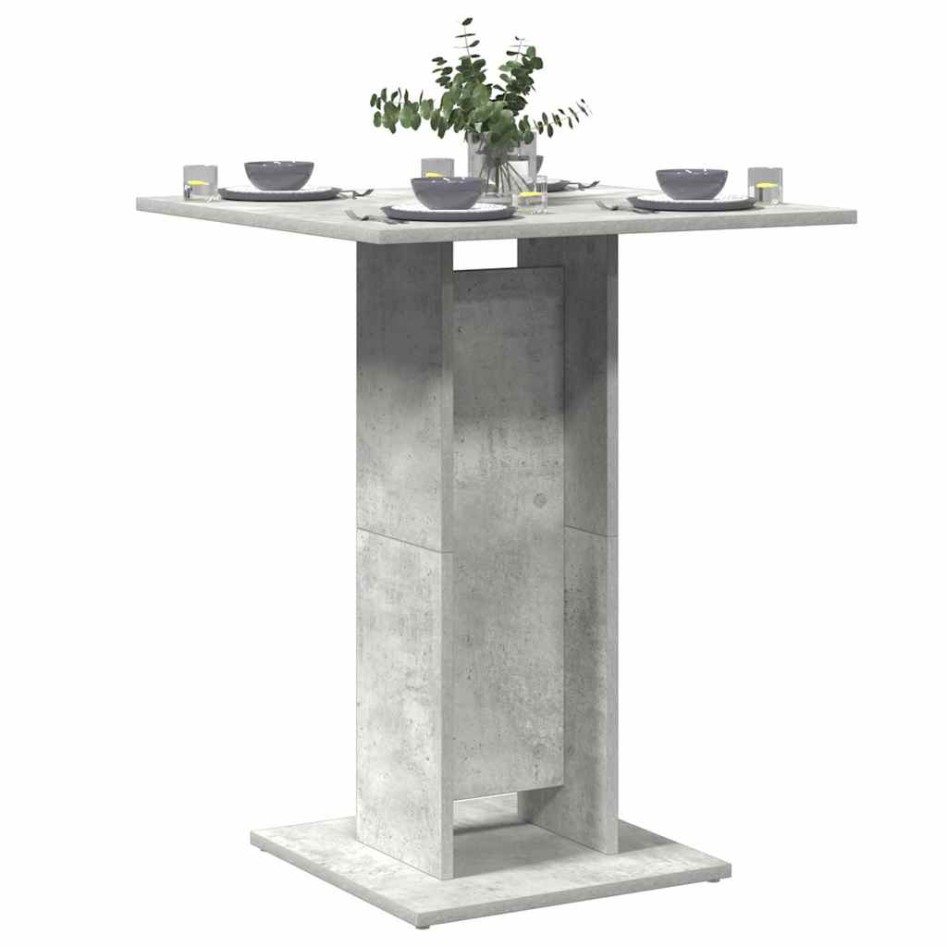 Mesa de bistró de madera contrachapada gris 60x60x75