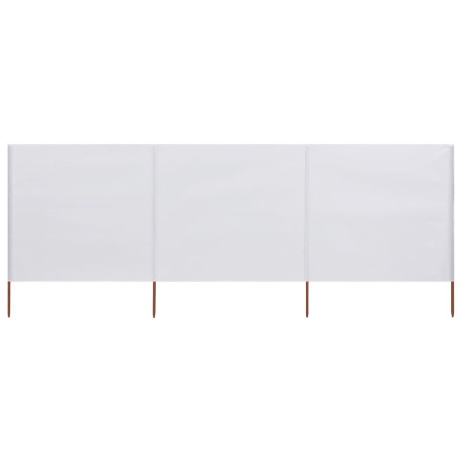 Paravientos de playa de 3 paneles de tela 400x120 cm