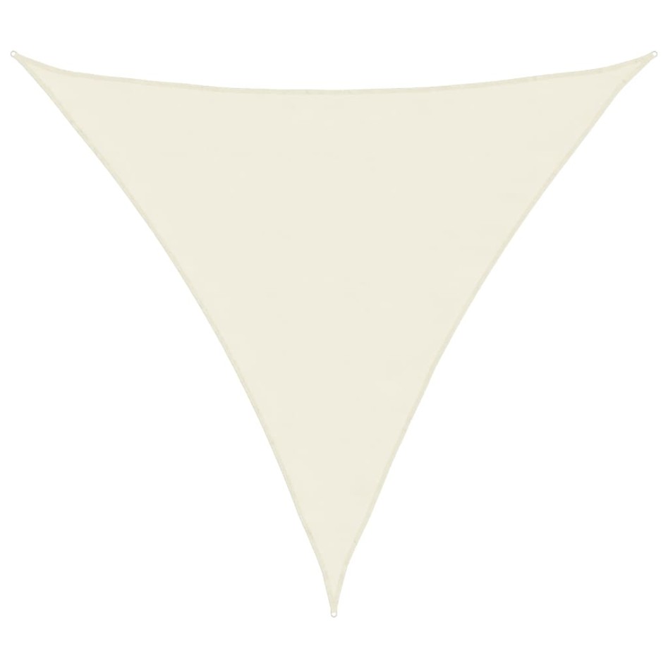 Toldo de vela triangular tela Oxford color crema 4,5x4,5x4,5