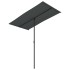 Sombrilla de jardín palo de aluminio gris antracita 180x110