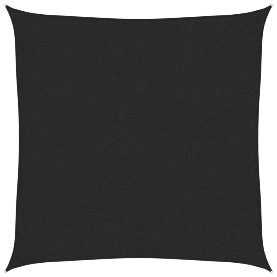 Toldo de vela HDPE negro 160 g/m² 3,6x3,6