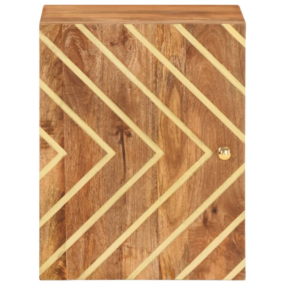 Mueble de baño de pared madera maciza mango marrón y