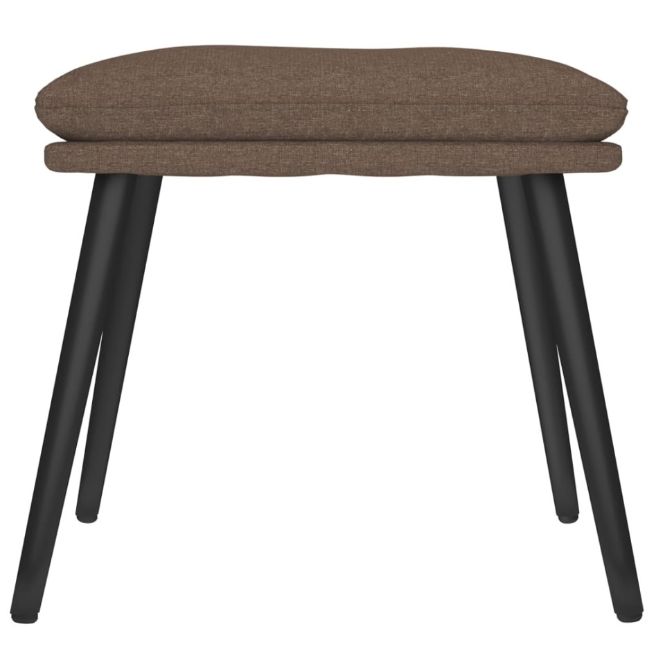 Reposapiés de tela color gris taupe 45x29,5x35