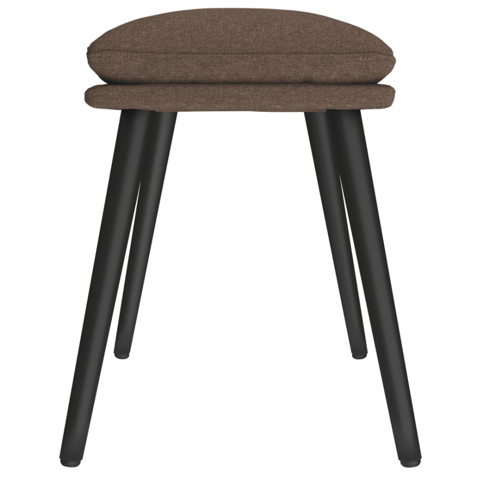 Reposapiés de tela color gris taupe 45x29,5x35