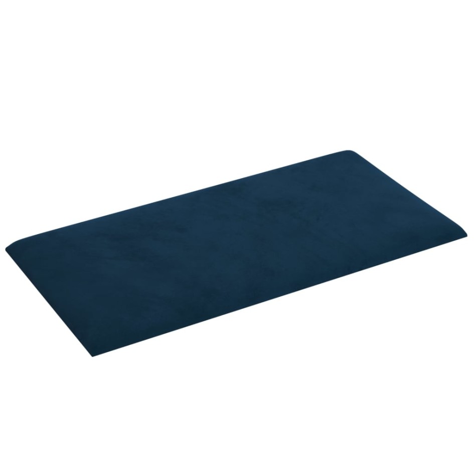 Paneles de pared 12 uds cuero sintético azul 30x15 cm 0,54