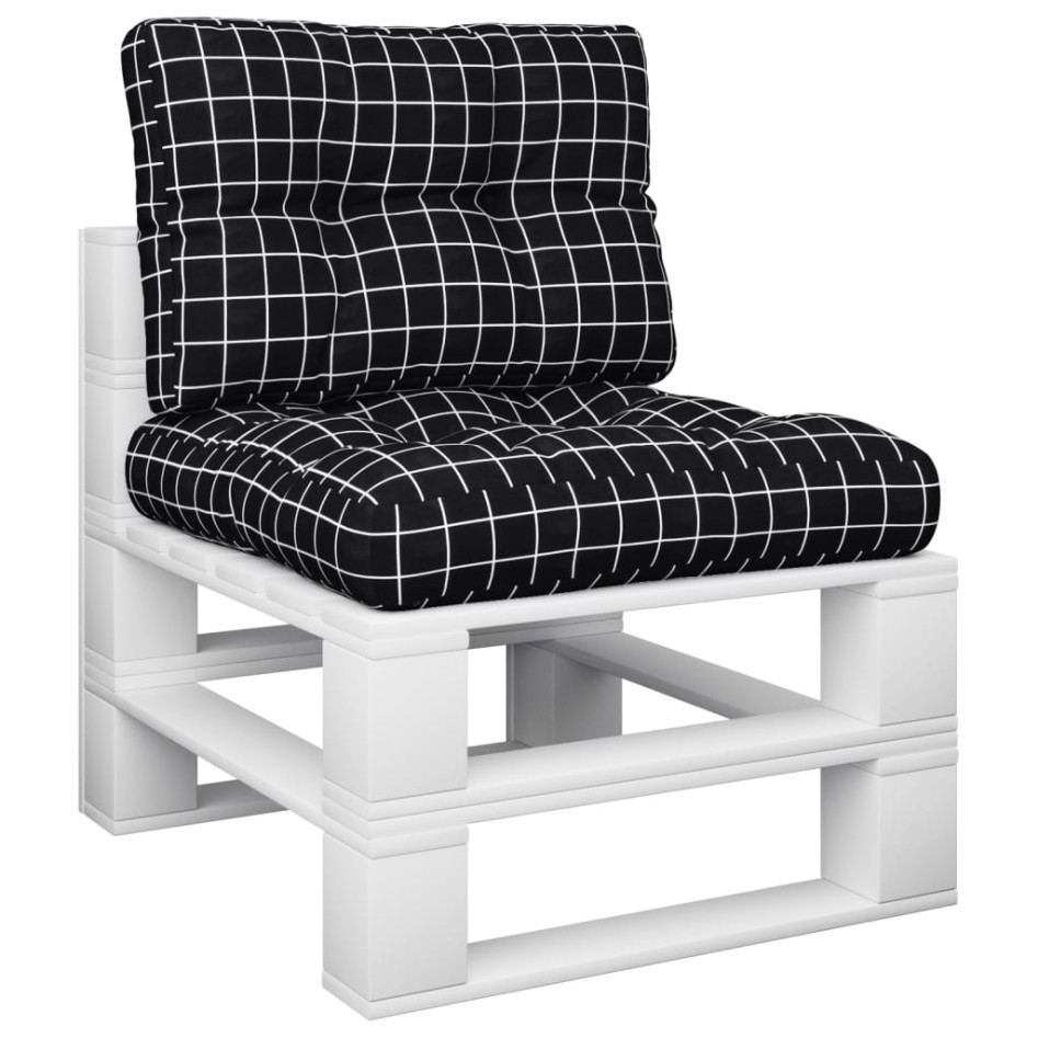 Cojines para sofá de palets 2 piezas tela a cuadros