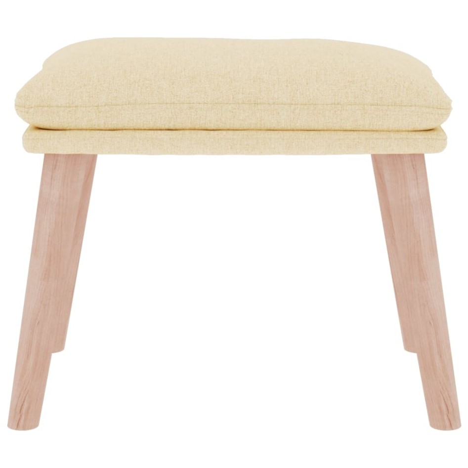 Reposapiés de tela color crema 45x29,5x35