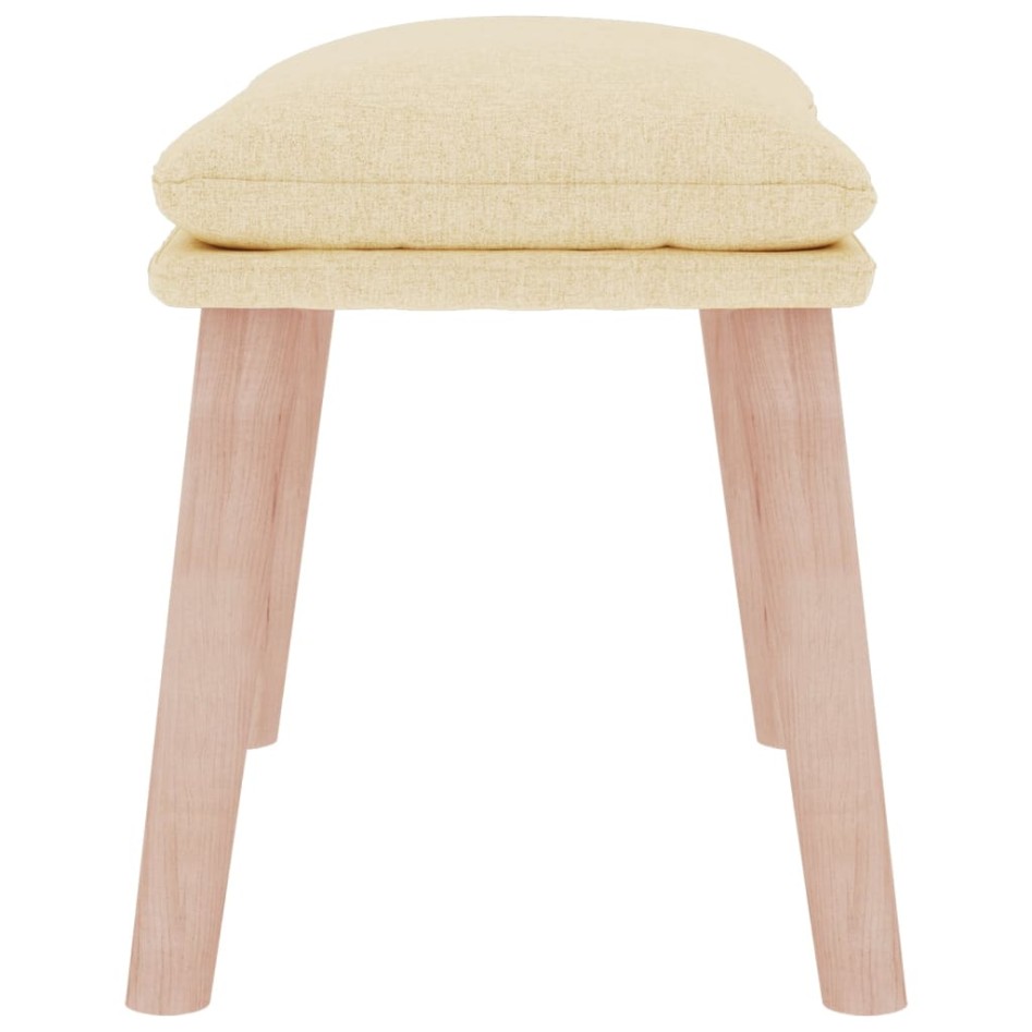 Reposapiés de tela color crema 45x29,5x35