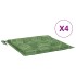 Cojines de silla 4 uds tela estampado de hojas 40x40x3