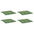 Cojines de silla 4 uds tela estampado de hojas 40x40x3
