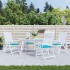 Cojines para silla de jardín 4 uds tela turquesa 40x40x3
