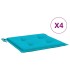 Cojines para silla de jardín 4 uds tela turquesa 40x40x3