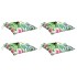 Cojines para silla 4 uds tela multicolor 40x40x7