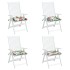 Cojines para silla 4 uds tela multicolor 40x40x7