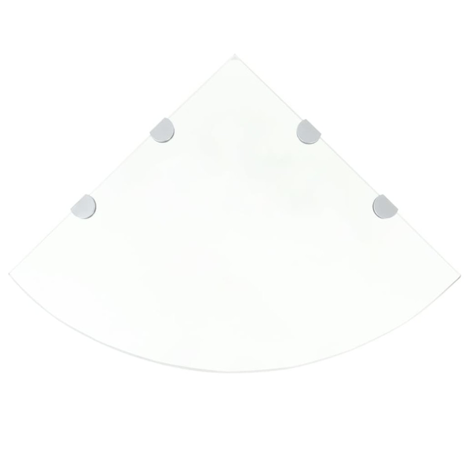 Estantes esquina 2 uds soportes cromados transparente 45x45