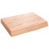 Encimera baño madera maciza tratada marrón claro 40x30x(2-6)