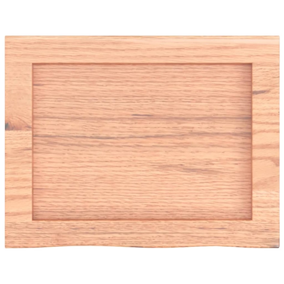 Encimera baño madera maciza tratada marrón claro 40x30x(2-6)