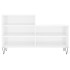 Mueble zapatero madera contrachapada blanco brillo 102x36x60