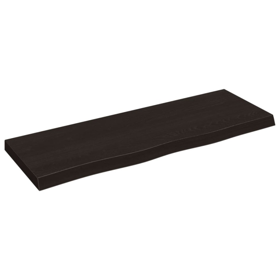 Encimera baño madera maciza tratada marrón oscuro