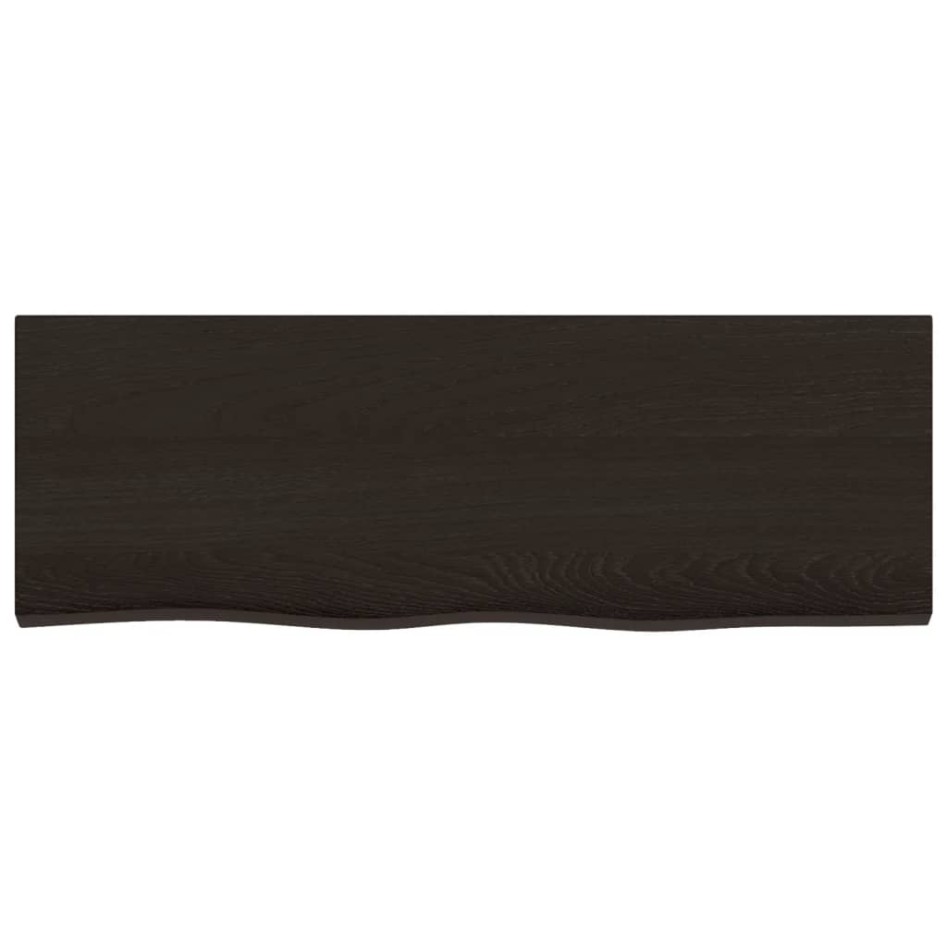 Encimera baño madera maciza tratada marrón oscuro