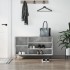 Mueble zapatero madera contrachapada gris hormigón 102x36x60